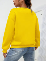 Heart Pattern Fleece Crewneck