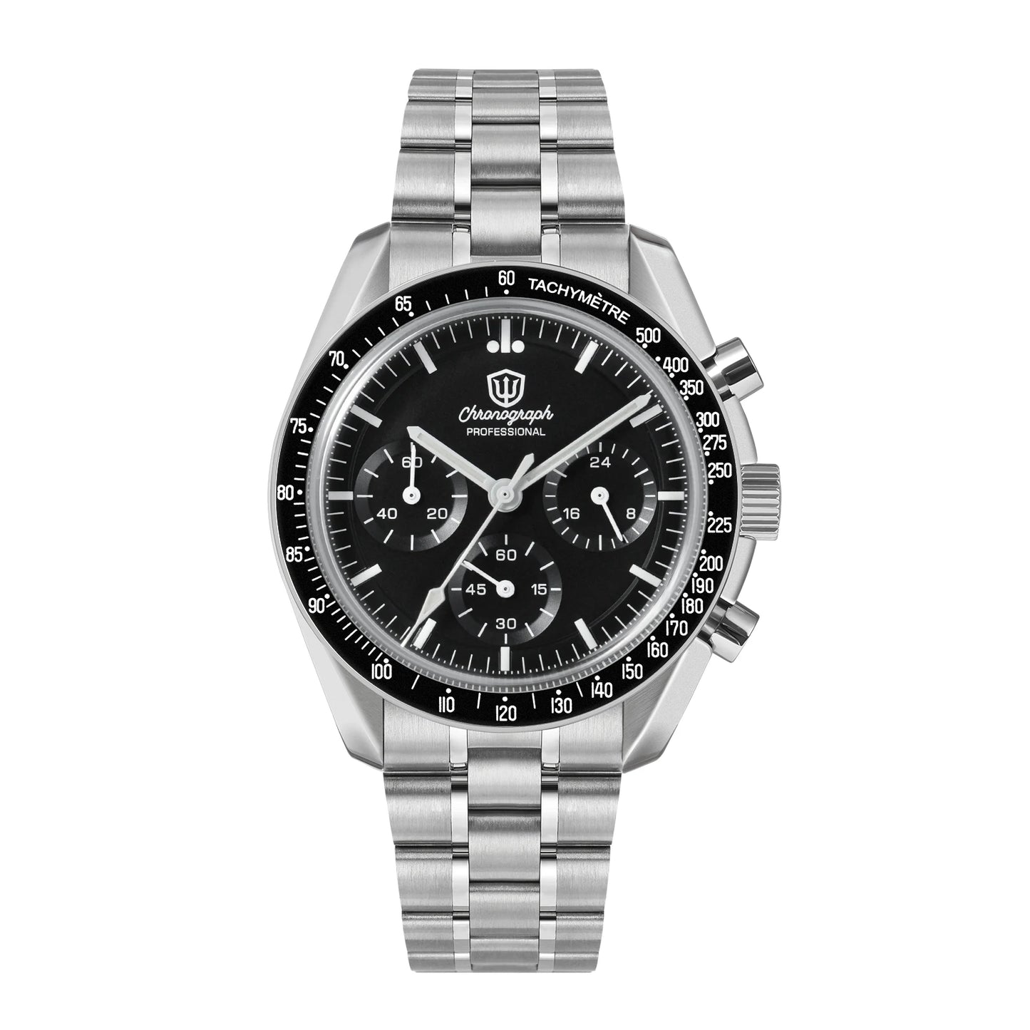Watchdives WD1863 Chronograph Watch VK63 Sweep Second Mechanical Quartz Movement Bubble Sapphire 100M Waterproof Vintage Watches