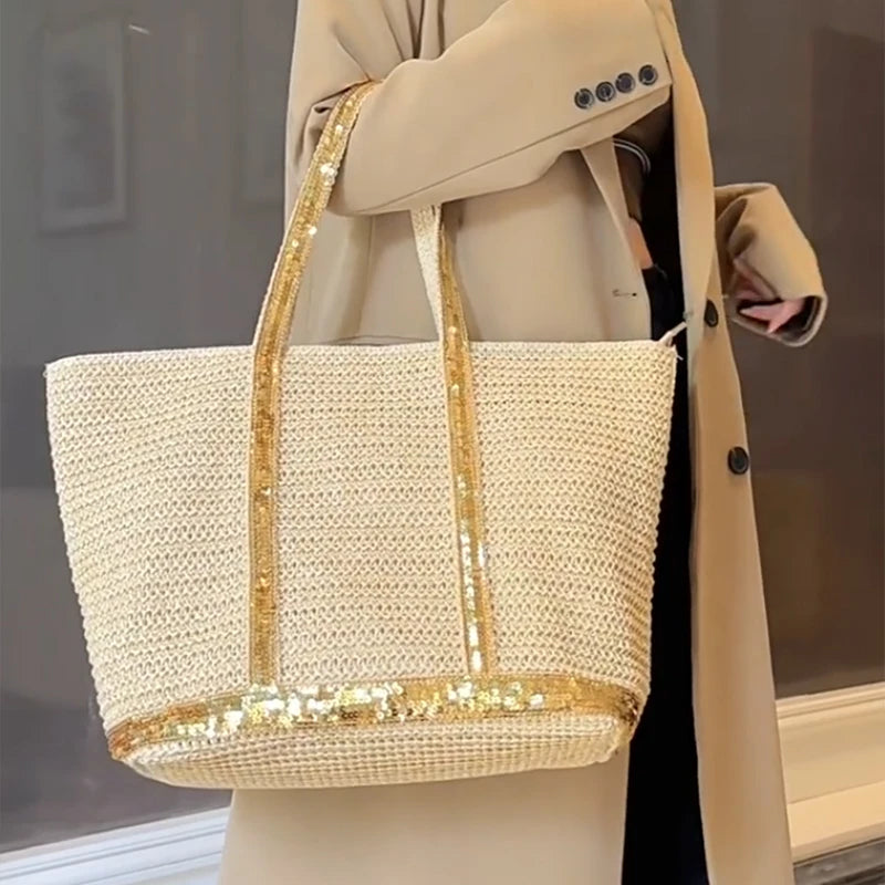 Women's Sequin Canvas Tote Bag