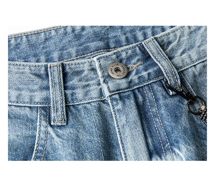Men's Loose Fit Denim Cargo Jeans