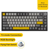 Ajazz AK820/AK820Pro Gaming Mechanical Keyboard Bluetooth 5.1/Wireless/wired  Custom Keyboard With Heat Exchange Sealed Button