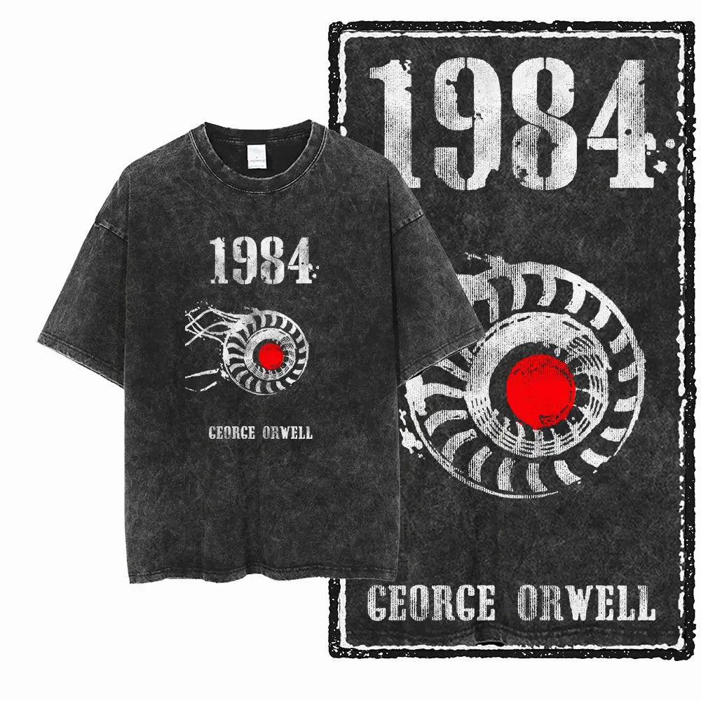 1984 Graphic Cotton Tee | Vintage Streetwear Men's T-Shirt