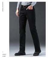 Men’s Classic Black Straight-Leg Stretch Jeans