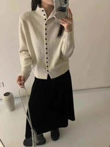 Women's Stand Collar Knit Cardigan Sweater