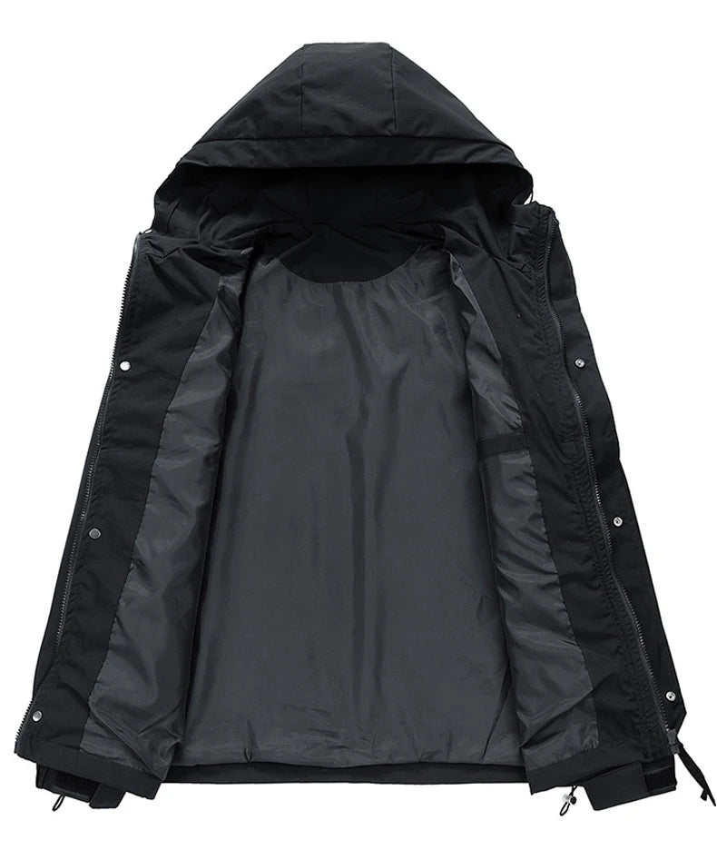Men's Hooded Windbreaker Zip Jacket – Cargo Style