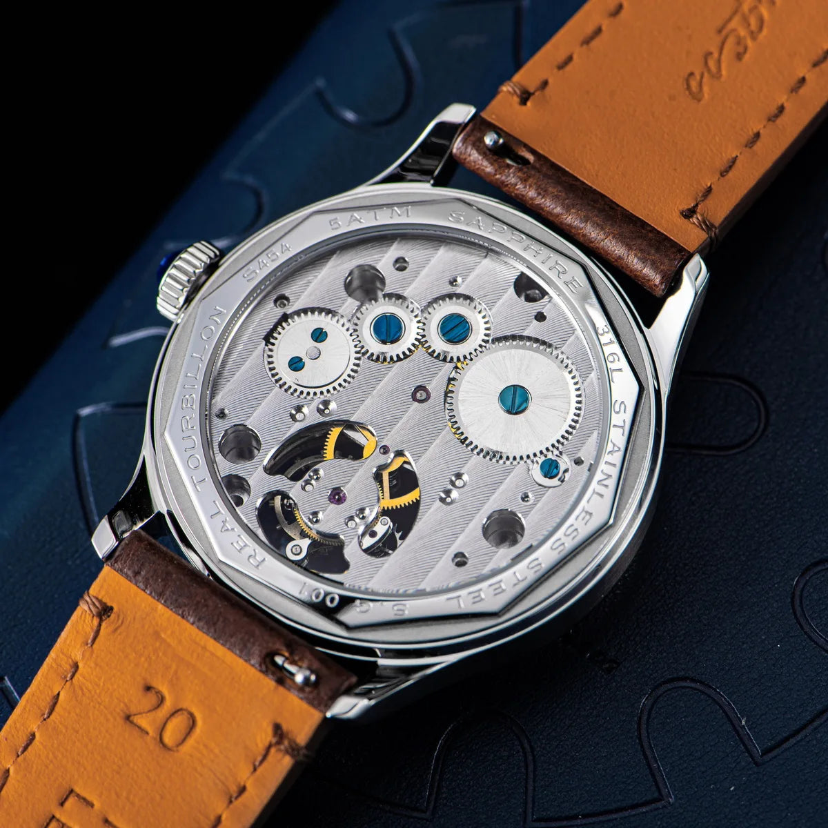 SUGESS 38mm Tourbillon Minimalist Watch | Seagull S8000 Movement