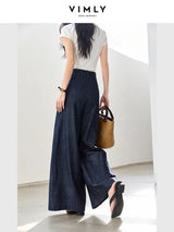 Vimly High-Waist Baggy Wide-Leg Denim Jeans for Women