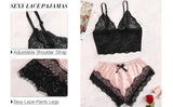 Women’s Plus Size Lace 2-Piece Pajama Set