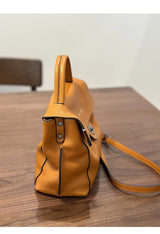 Johnature 2026 Autumn New Handmade Retro Genuine Leather Women's Bag Versatile Soft Cowhide Solid Color Shoulder Crossbody Bags