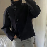 Urban Stand-Collar Woolen Coat