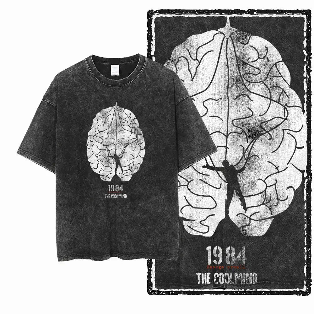 1984 Graphic Cotton Tee | Vintage Streetwear Men's T-Shirt