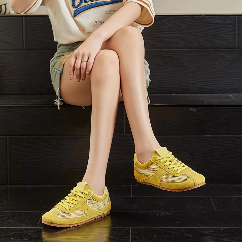 AIYUQI Women's Mesh Flat Sneakers – Elegant Summer Style
