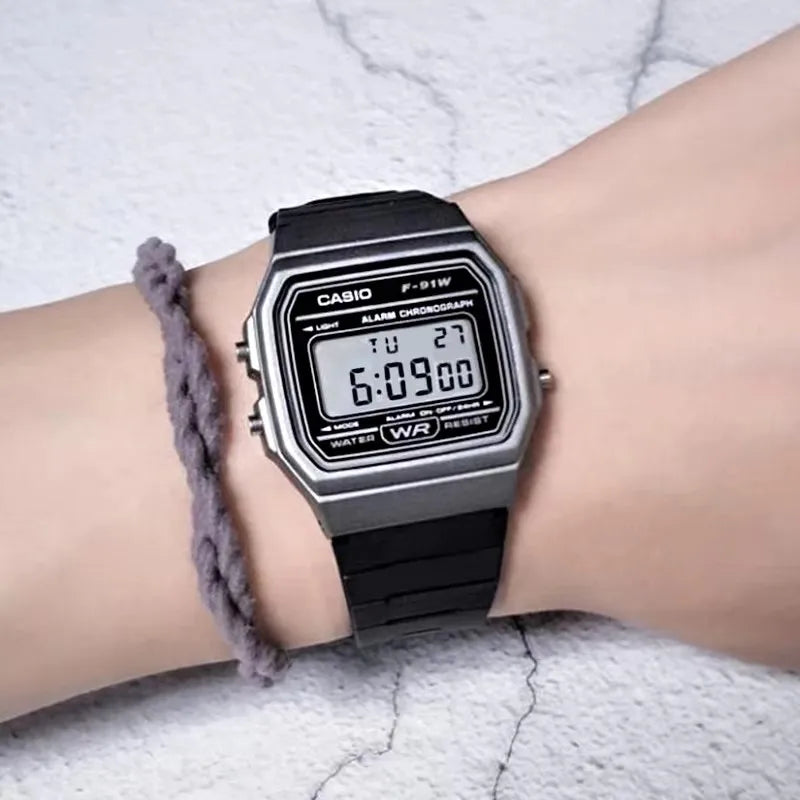 Casio F-91WM-3A Men's Classic Digital Resin Watch - Olive Green/Black