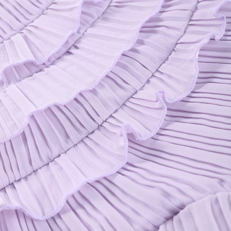 Chic Irregular Chiffon Halter Maxi