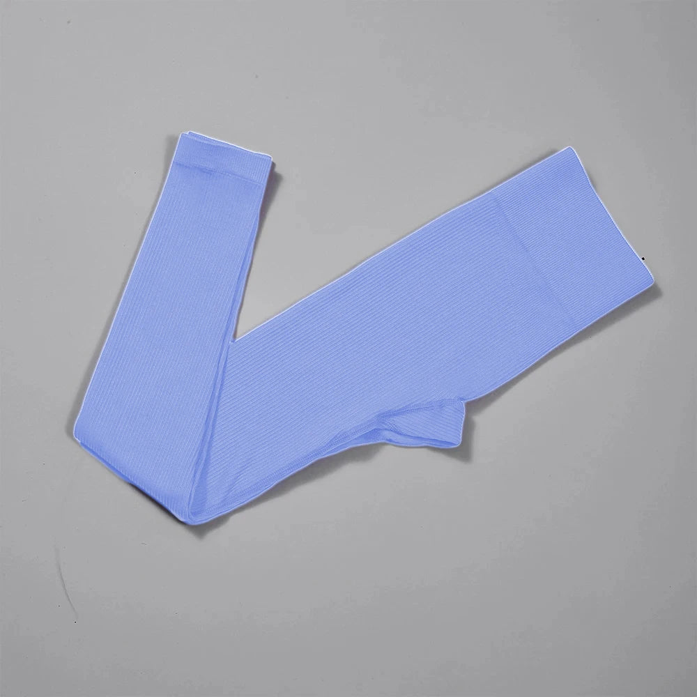 Seamless Ribbed High-Waisted Yoga Pants