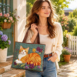 Creative Large Capacity Quilted Tote Bag 3D Printed Pattern Soft Travel Handbag Lightweight Shopping Bag for Women Girls