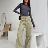 Slim Fit Long Sleeve Base Tee - Solid Casual Pullover
