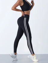 High-Waist Side Stripe Performance Leggings