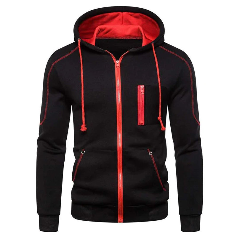 Men’s Fleece Zip-Up Hoodie with Pockets