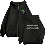 Blame John Meme Oversized Zip-Up Hoodie