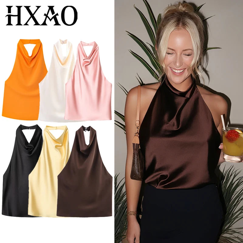 Women's Halter Backless Vest Top
