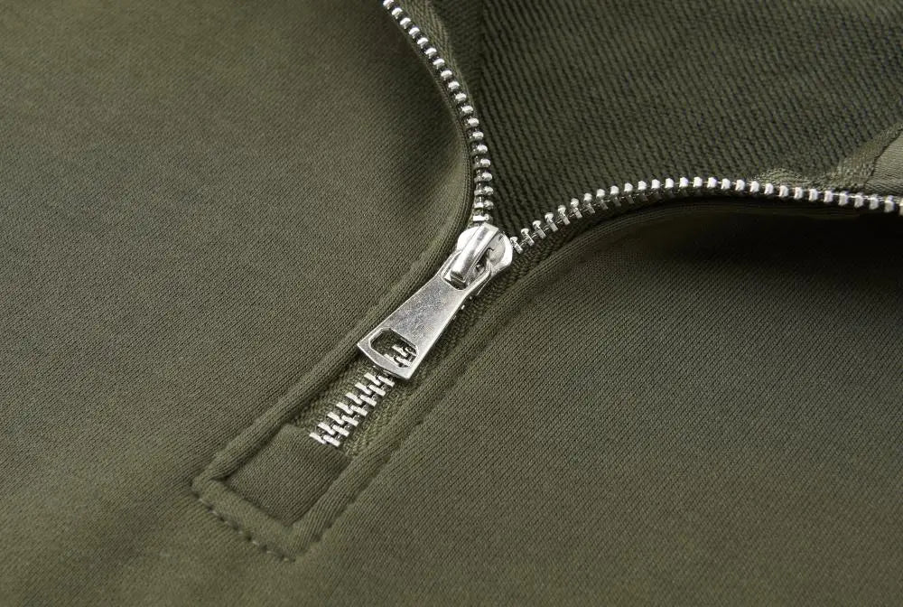 2026 Autumn and Winter Men's Casual Stand Collar Metal Half-Zip Sweater, Supporting Custom Logo