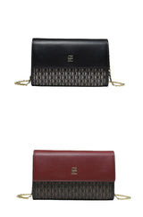 Luxury Letter Color Block Crossbody Chain Bag