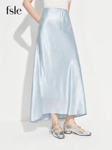 Acetate Trumpet Midi Skirt – Elegant Drape