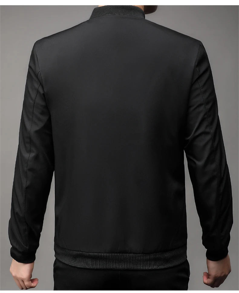 Men’s Classic Baseball Collar Casual Jacket