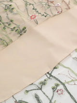 Tonval Floral Embroidered Mesh Midi Skirt – Elegant & Vintage
