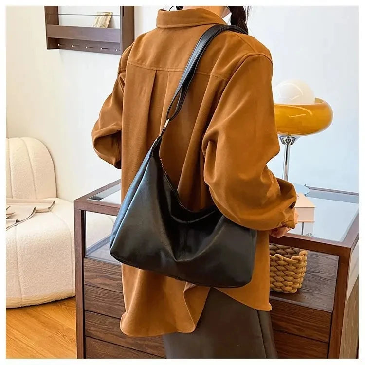 Vintage PU Leather Large Capacity Tote