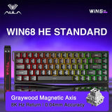 AULA WIN60 WIN68 HE Magnetic Keyboards Esports Rapid Trigger 8K Return RGB Hotswap Wired Gaming Mechanical Keyboard for Pc Gamer
