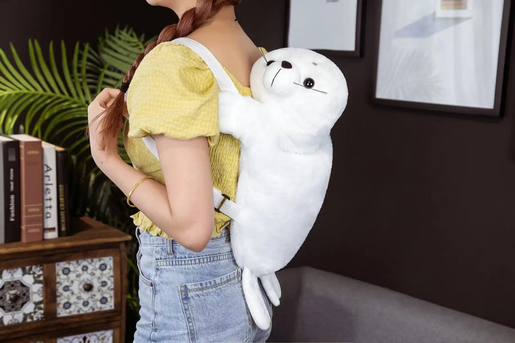 Seal Plush Backpack – Adorable 50cm Anime Stuffed Doll