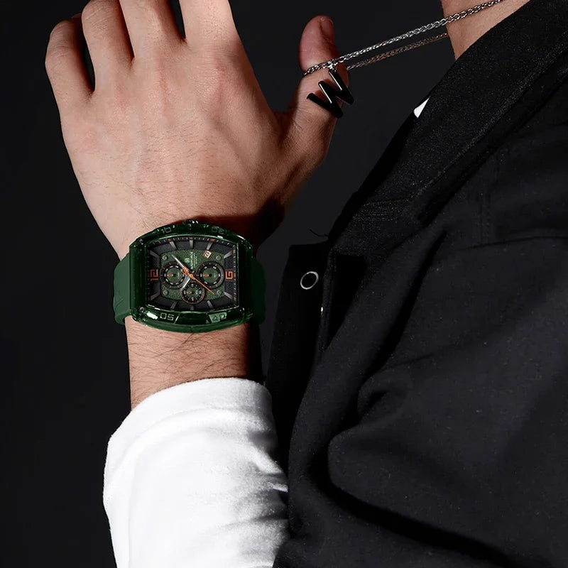 Men’s Waterproof Quartz Watch - Silicone Sport Strap