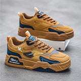 Men's Leather Low-Top Casual Sneakers
