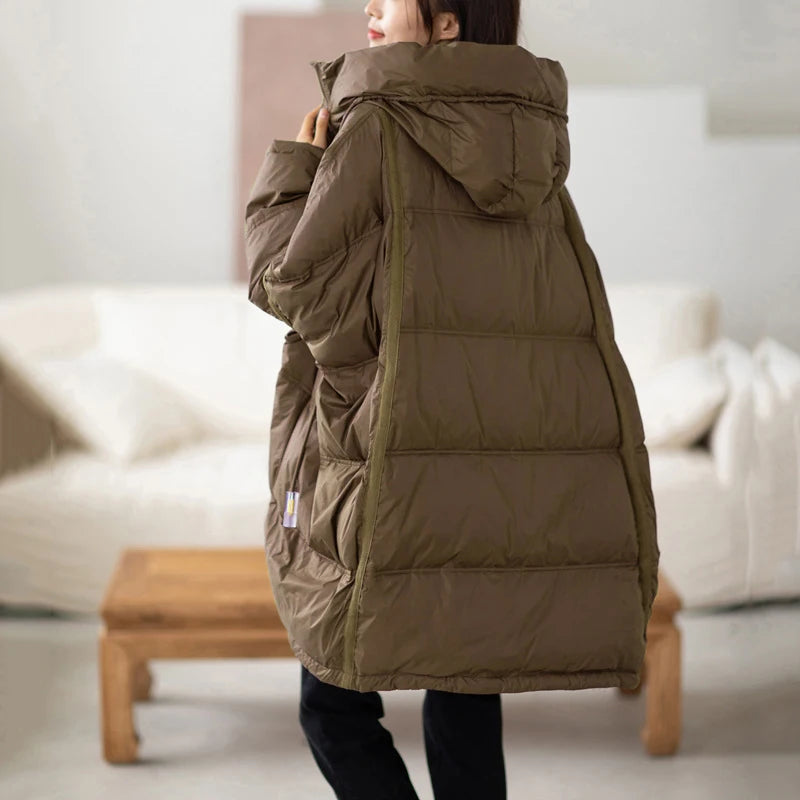 Women’s Oversized White Duck Down Puffer