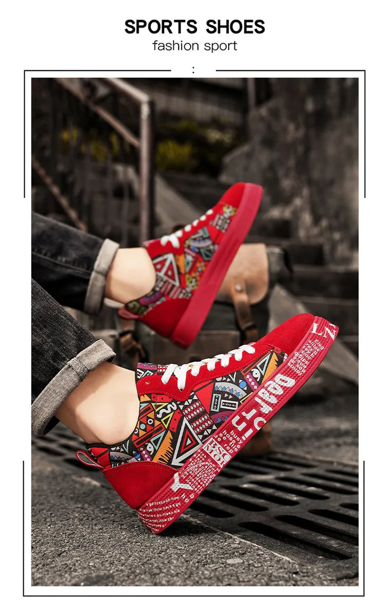 Men’s Graffiti Platform Sneakers