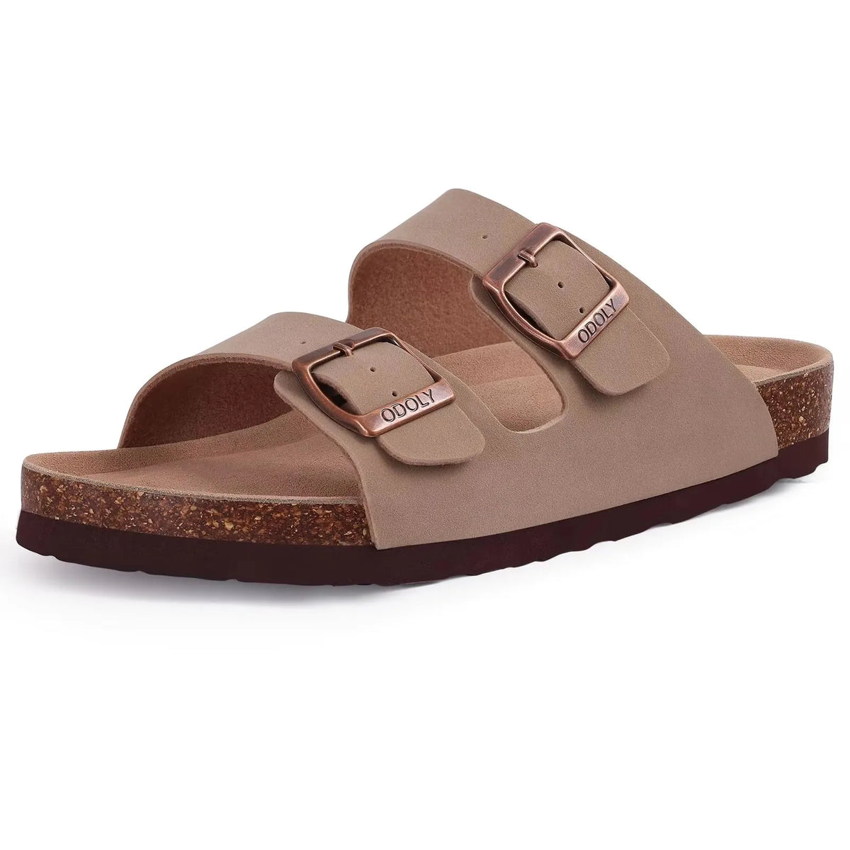Women’s Suede Sandals with Cork Footbed