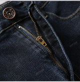 Cotton Men's Jeans Denim Pants Brand Classic Clothes Overalls Straight Trousers for Men Black Oversize Large Size 35 40 42 44 46