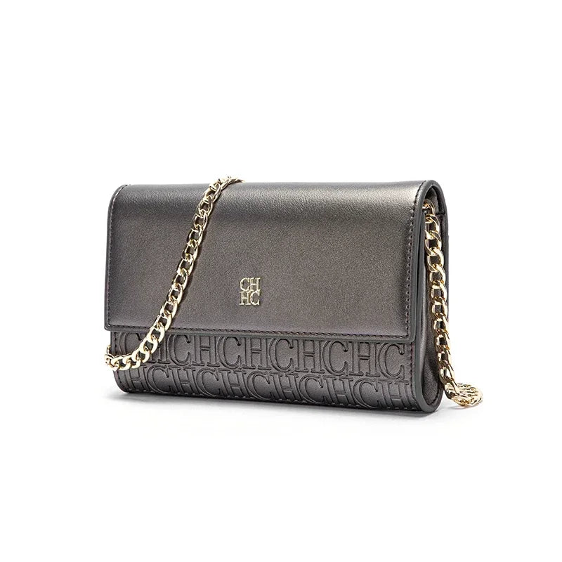 Luxury Letter Color Block Crossbody Chain Bag