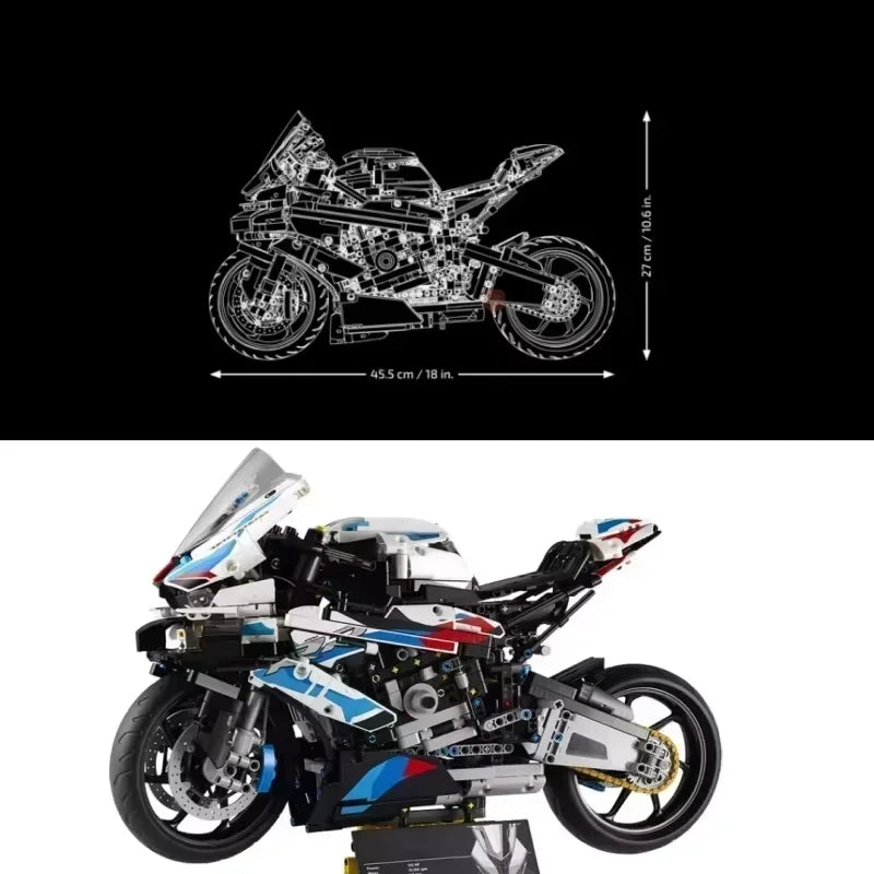 1920pcs Motorcycle Building Bocks Simulation Model Decoration Assembly Model Difficult Moc Toys Boys Educational Creature Gifts