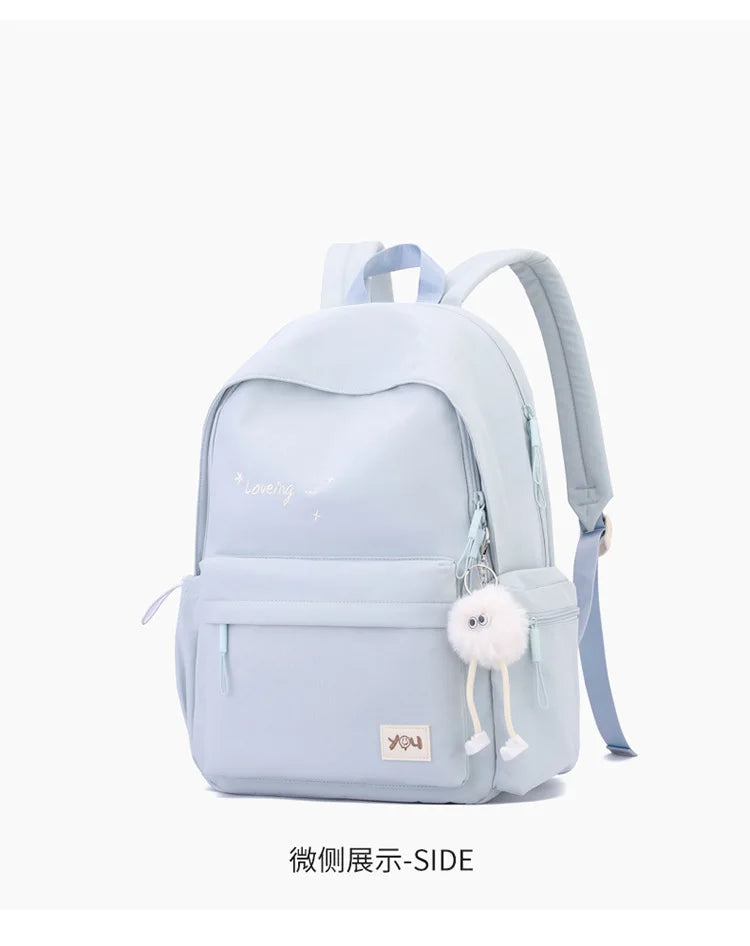 2026 Female Fashion Men High Capacity Waterproof College Backpack Trendy Women Laptop School Bags Cute Girl Travel Book Bag
