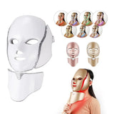 7 Colors Light LED Face Neck Beauty Mask Photon Red Light Facial Skin Care Anti Aging Rejuvenation Brighten Skin Care Tool