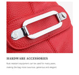 Zency 100% Genuine Leather Large Women Top Handle Shoulder Bag Tote Handbag Purse Black Leather Hobo Bag Underarm Zipper Bags