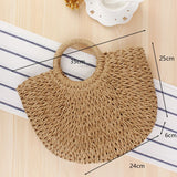 Women's Handmade Straw Tote Bag – Bohemian Beach Weave