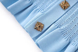 Elegant V-Neck Knit Mermaid Skirt Set