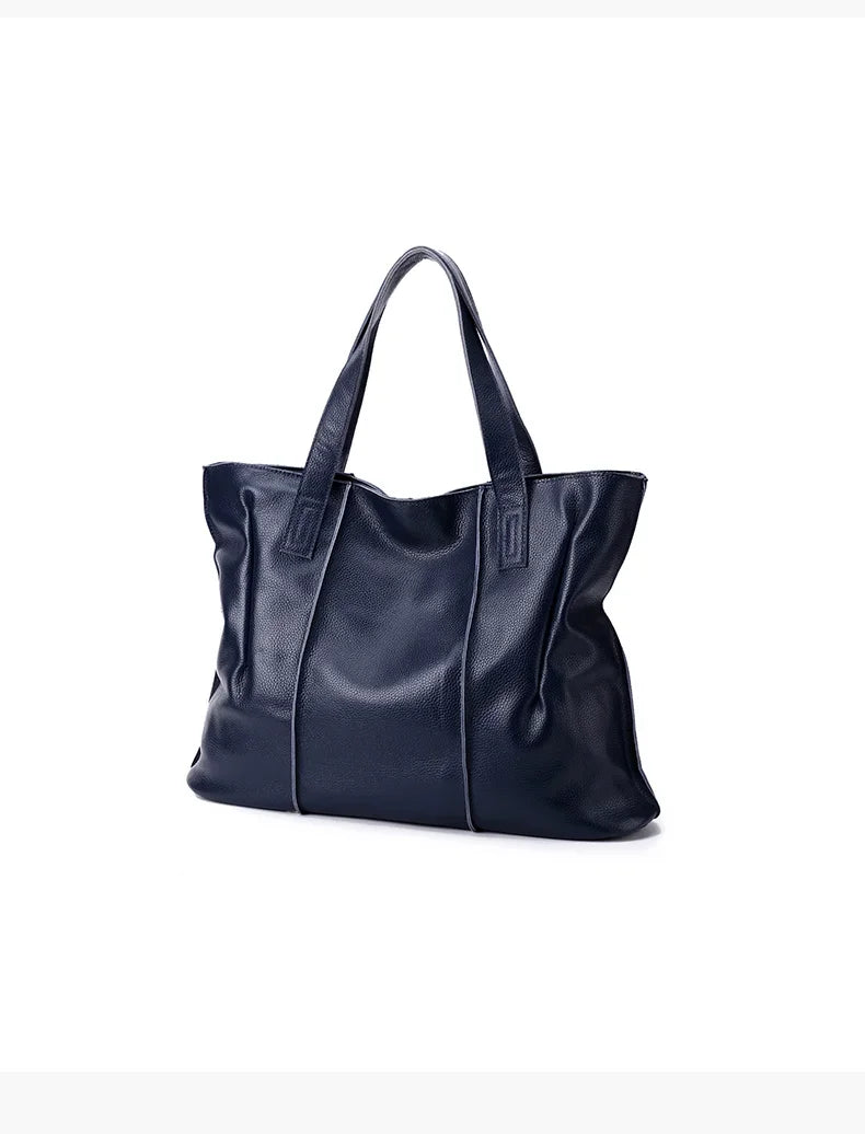 Women's Large Capacity Cowhide Handbag Female Retro Fashion Luxury Bags Ladies Real Natural Cow Leather Shoulder Bag for Lady