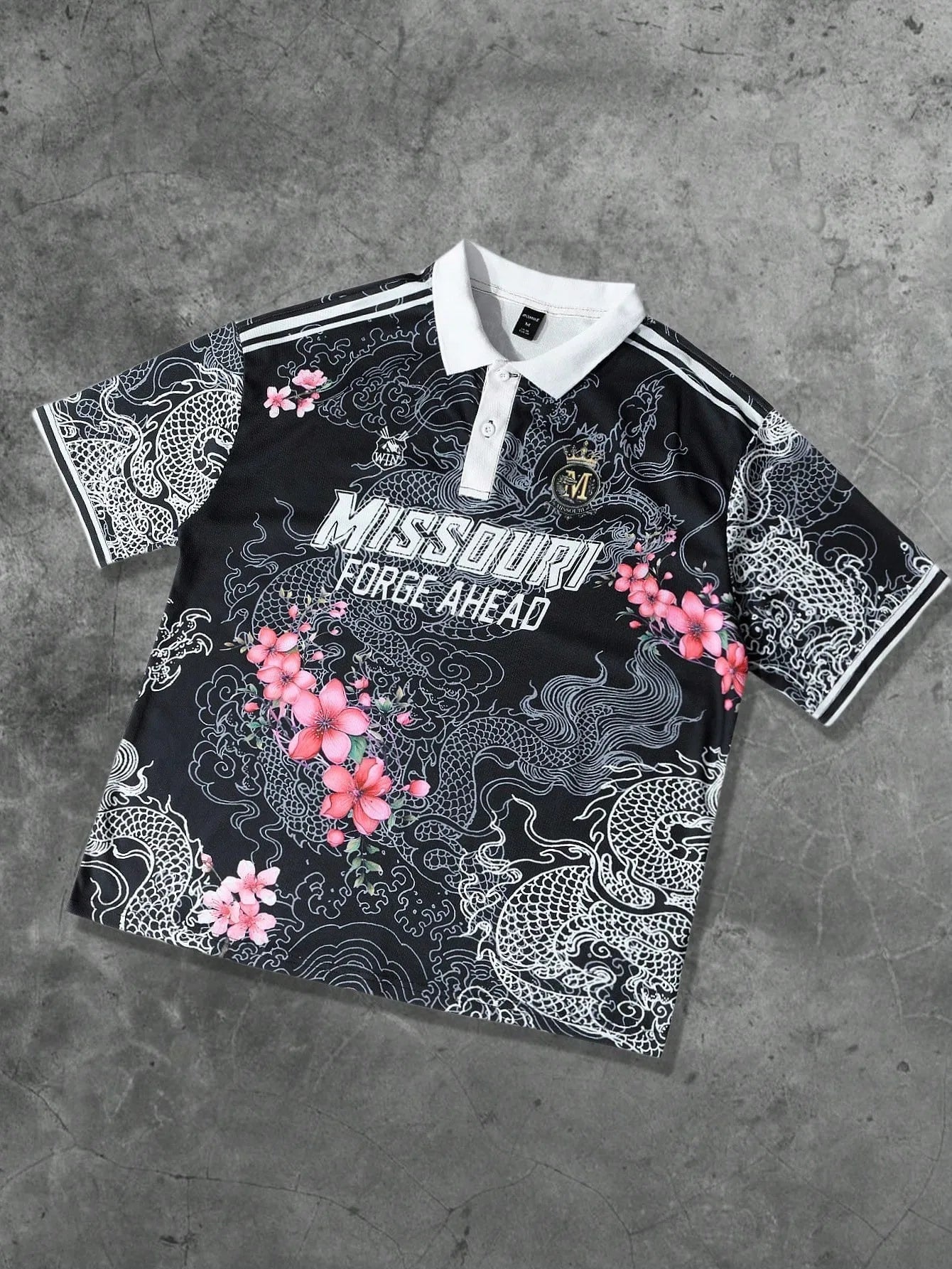 Men's 3D Print Polo Shirt – Breathable Summer Knit