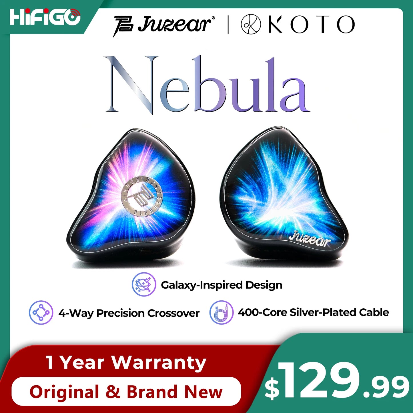 Juzear x KOTO Nebula Hybrid IEM | 3BA+1DD+1Planar
