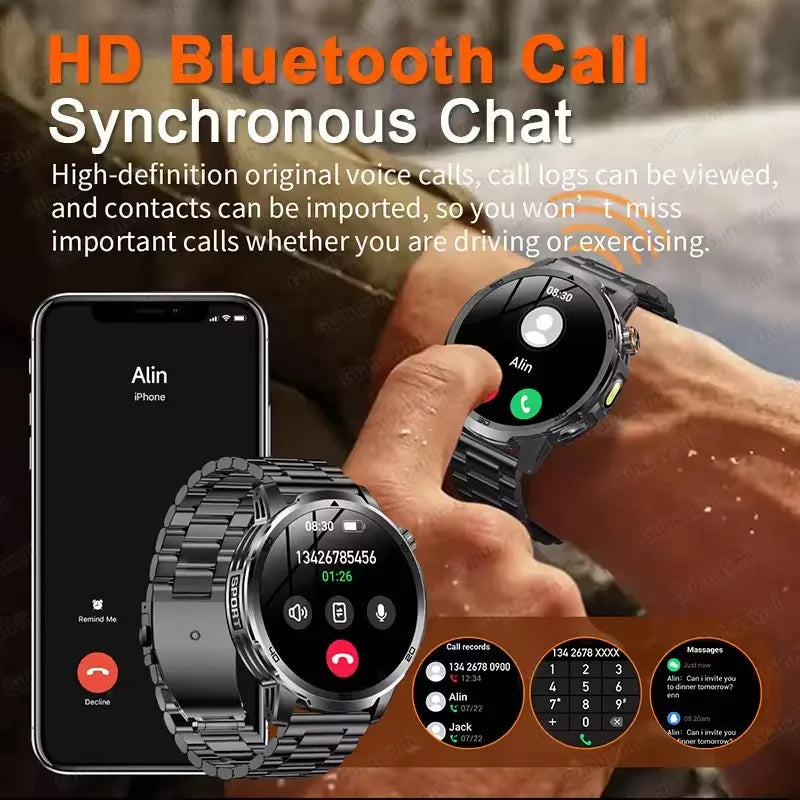 GUHUAVMI AK95 Pro Smartwatch – AMOLED, GPS & Flashlight
